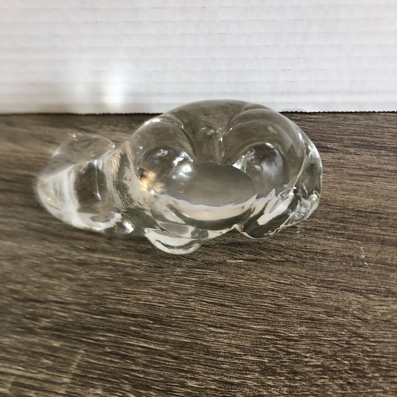 Vtg Clear Glass Dinosaur Figurine Paperweight - Picture 6 of 11